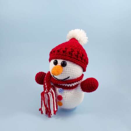 crochet snowman toy